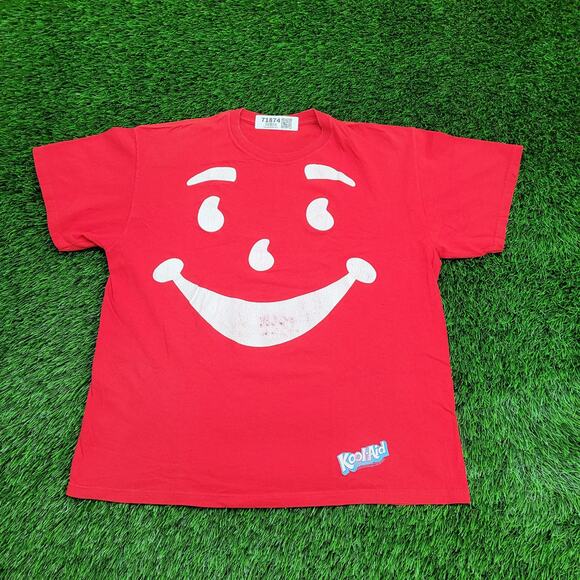 Kool-Aid Smiley Shirt Womens Large 21x25 Red - Picture 1 of 14